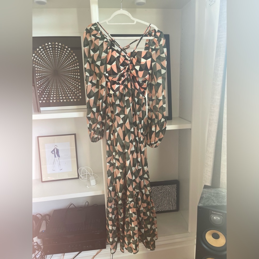 PatBO Beautiful Plitka lace-up dress, Size XL - Picture 9 of 10